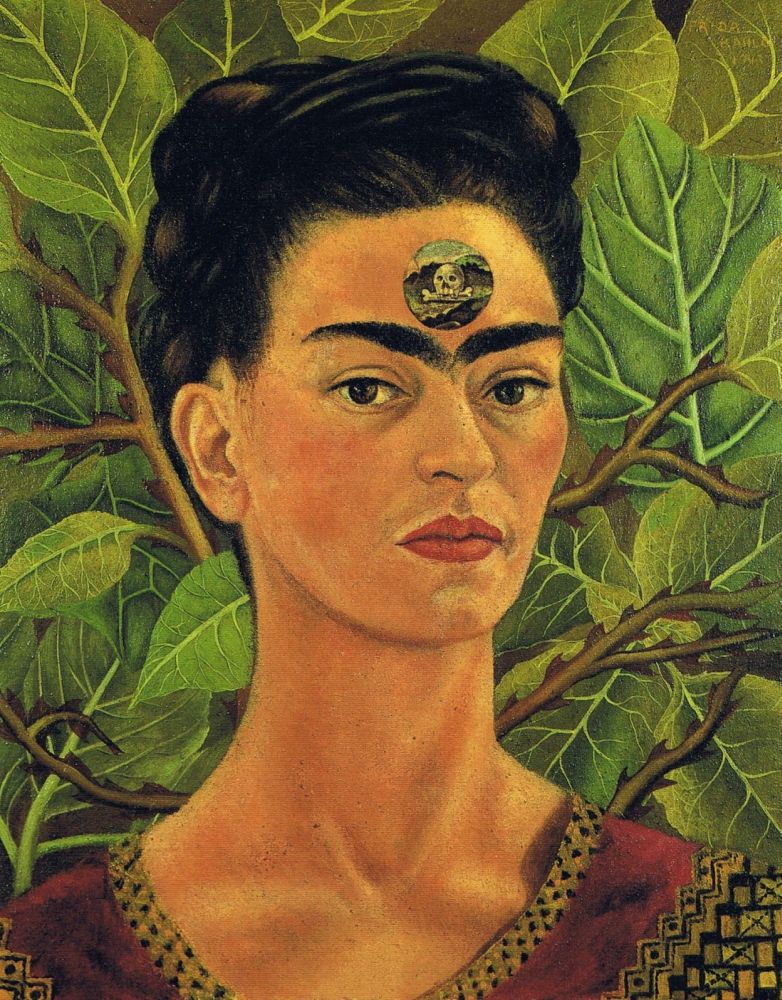 Frida Khalo,ritratto con teschio